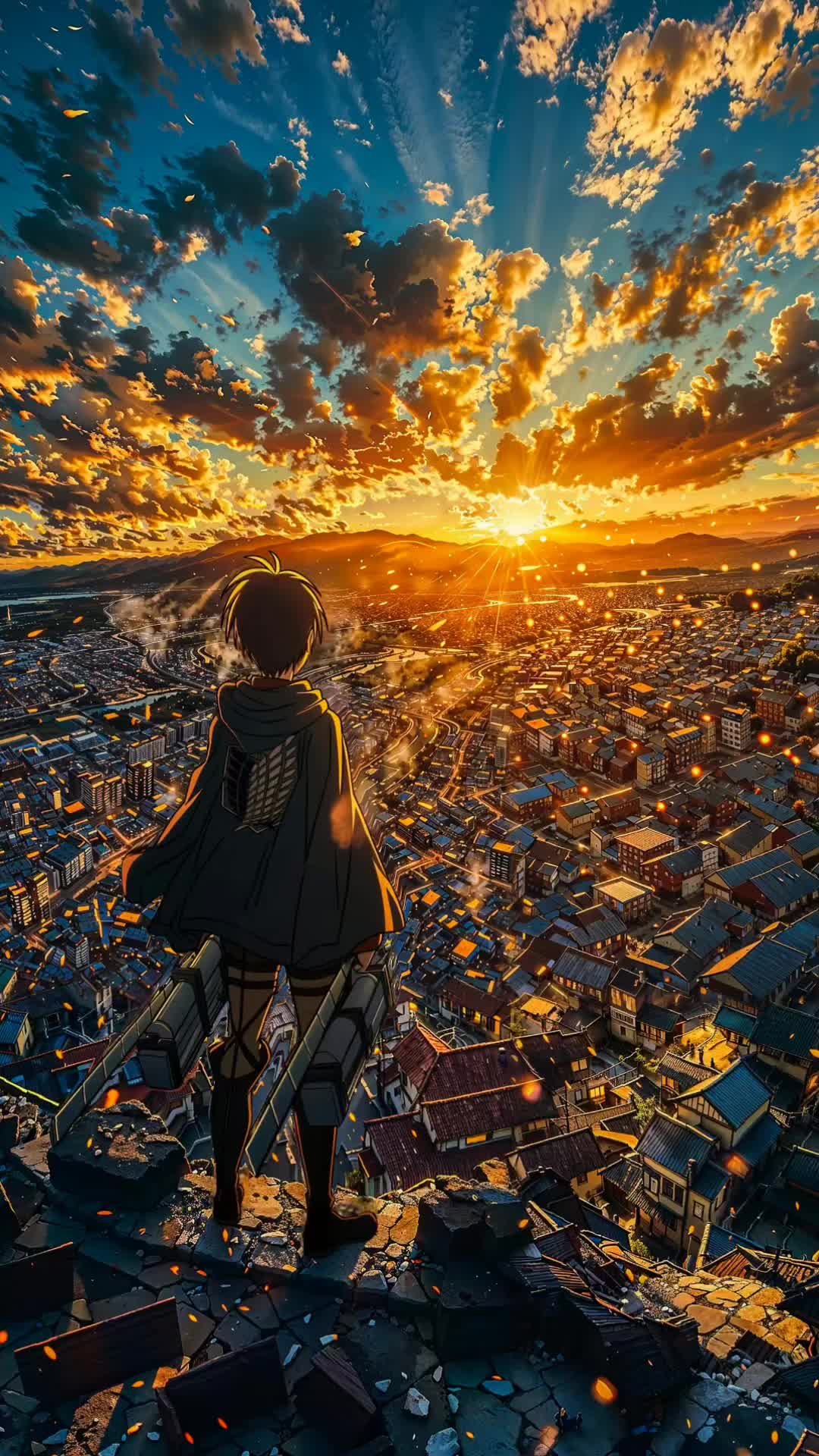 Urban Rooftop Silhouette Horizon Download Wallpapers