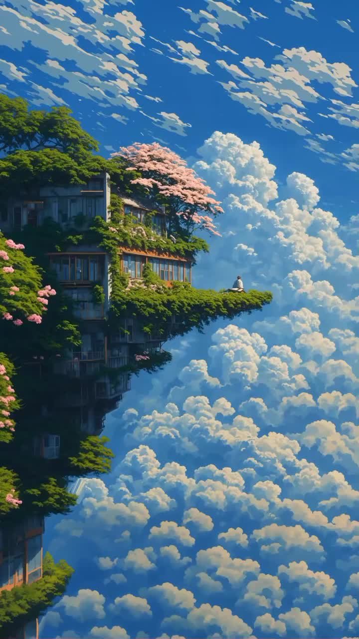 Skybound Clouds and Trees Download Wallpapers