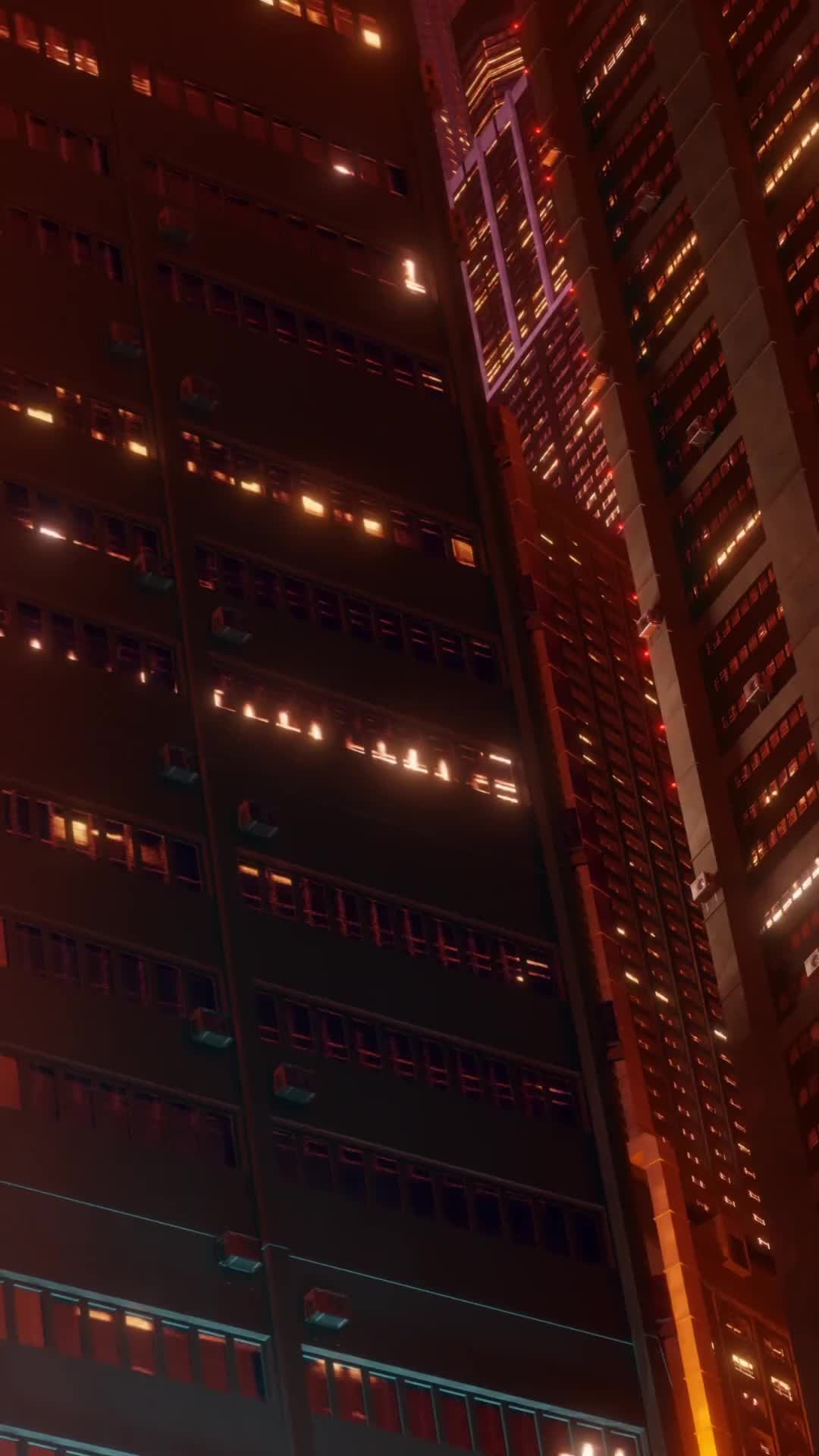 Neon Metropolis Nightscape Download Wallpapers