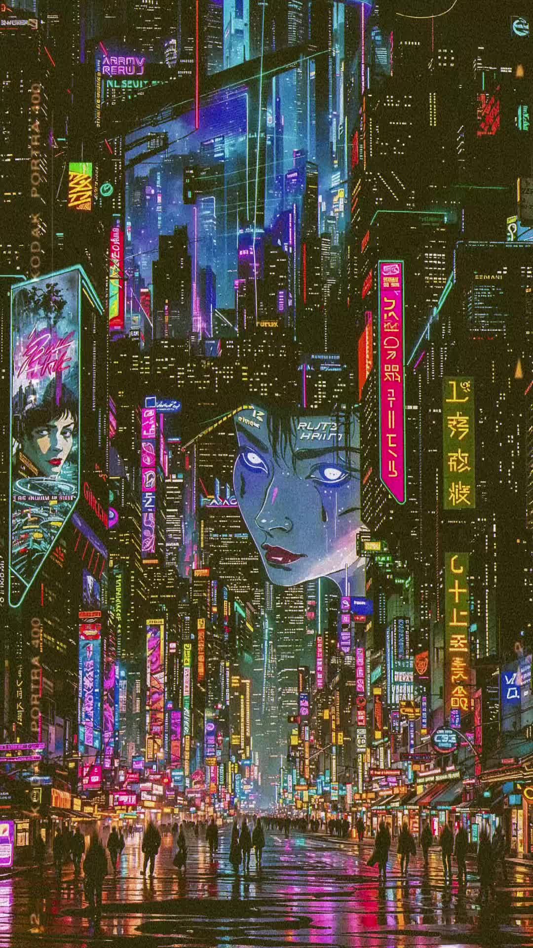 Neon Cityscape Glowscape Download Wallpapers