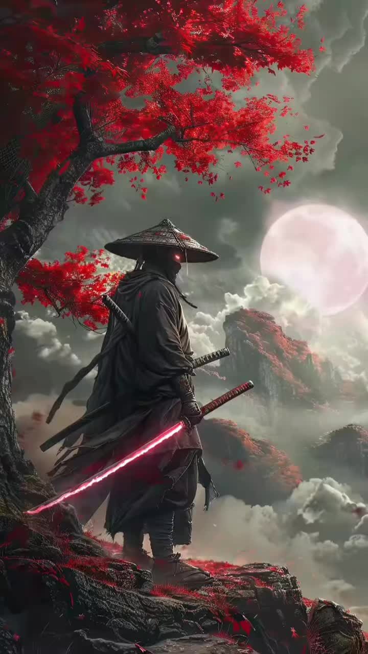 Crimson Ninja in Action Download Wallpapers