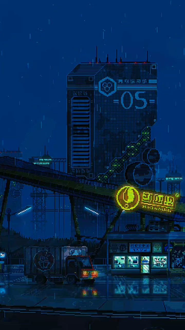 Neon City Nightscape Download Wallpapers