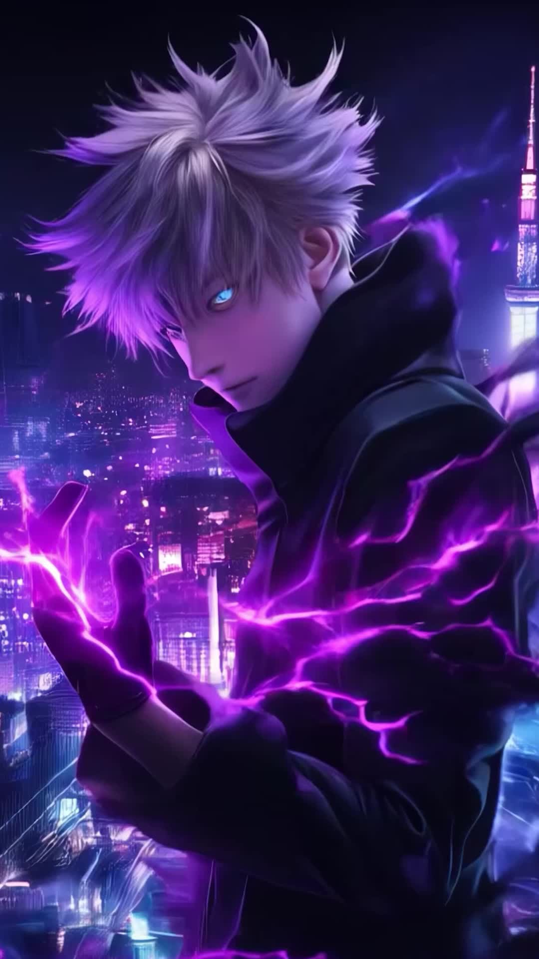 Ethereal Gaze with Crimson Hair Download Wallpapers