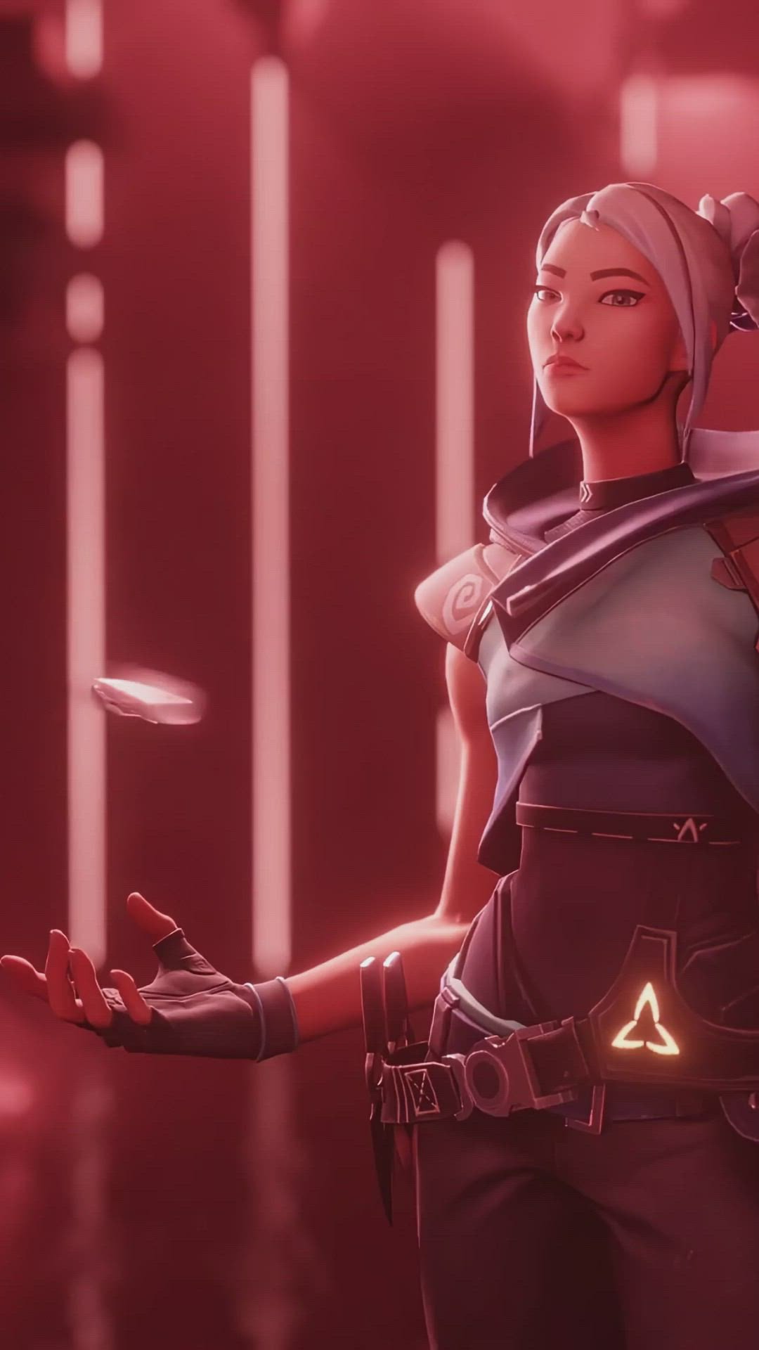 Futuristic Femme with Neon Blade Download Wallpapers