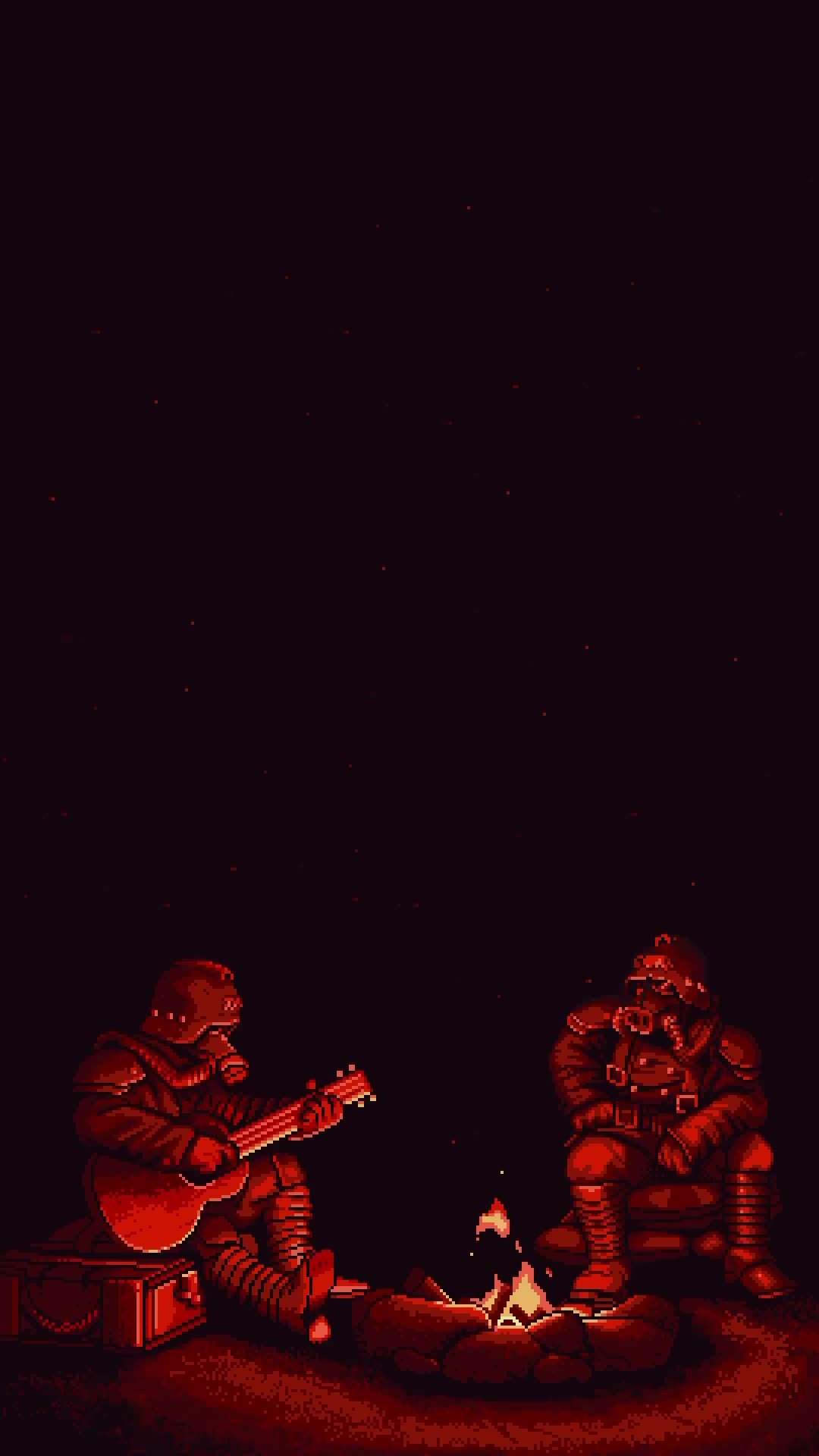 Tranquil Campfire Companions Download Wallpapers