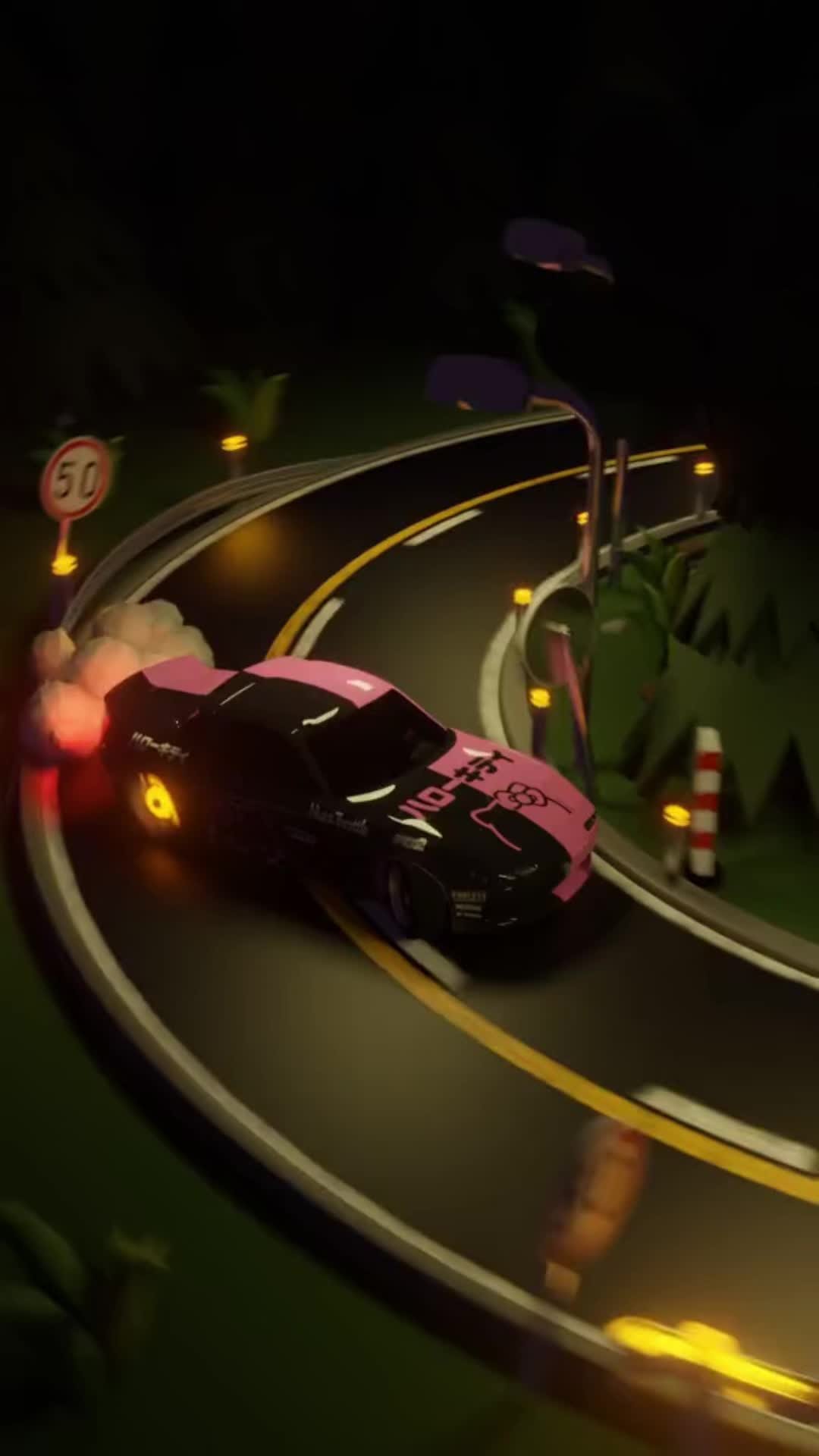 Midnight Road Journey Glow Download Wallpapers
