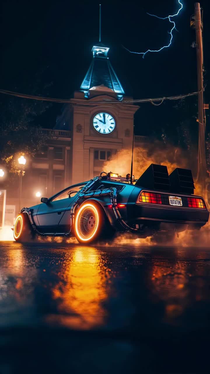 Futuristic Speed: Back to the Future Glow Download Wallpapers