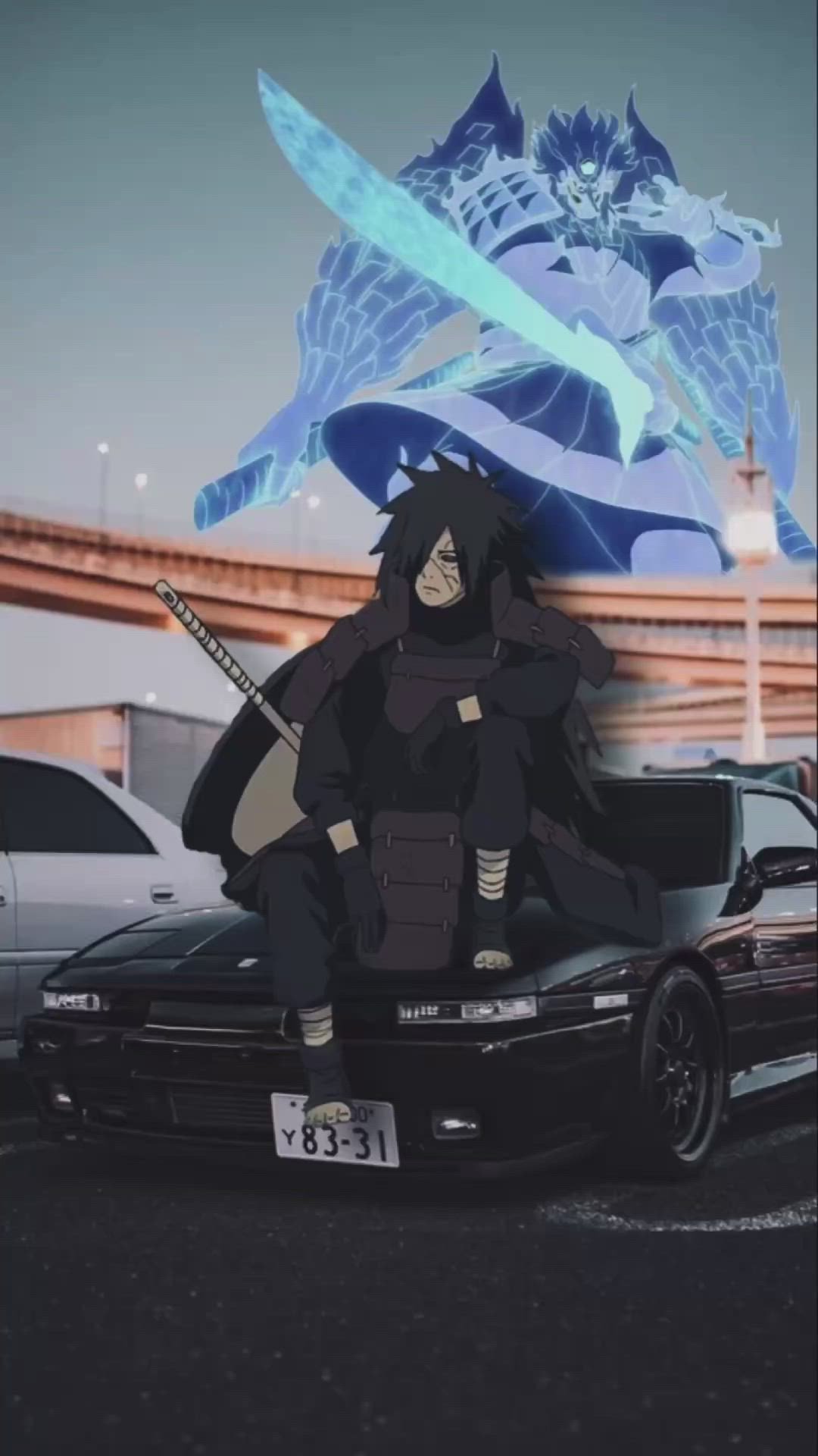 Serene Anime Figure Perched Above Download Wallpapers