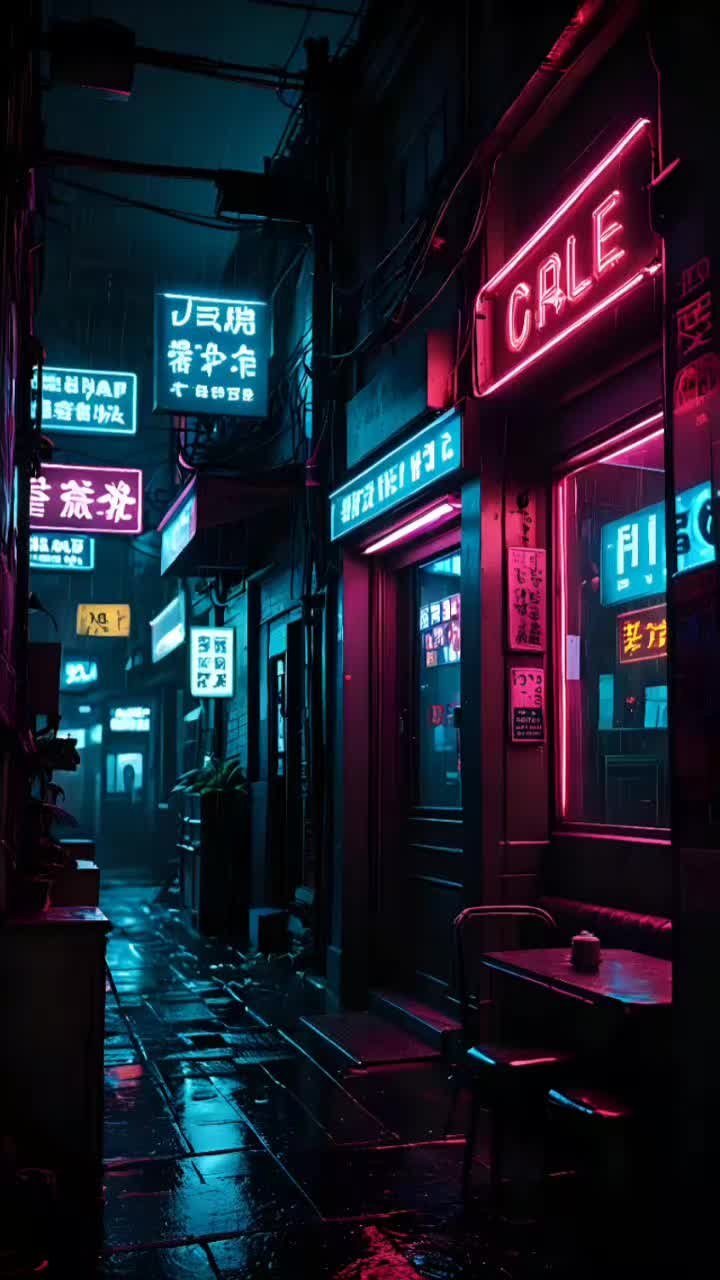 Neon Alleyway Cyberpunk Glow Download Wallpapers