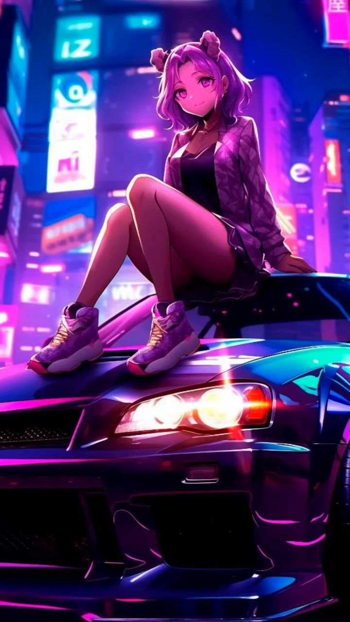 Neon Glow and Urban Solitude Download Wallpapers