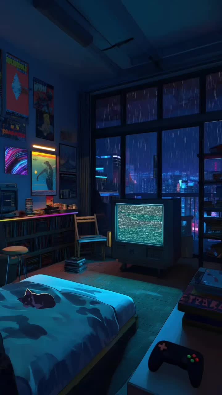 Cozy Bedroom Gaming Setup Download Wallpapers