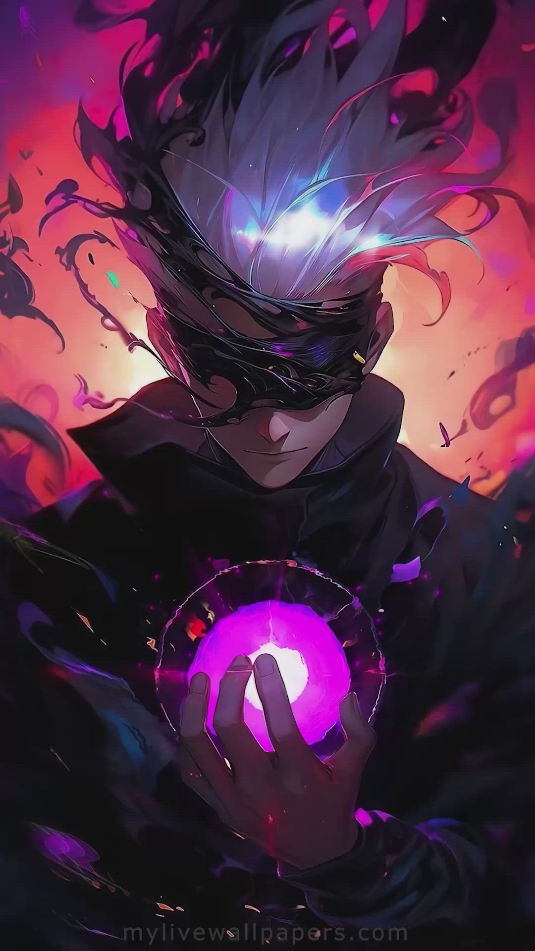 Purple Ambiance Anime Pose Download Wallpapers