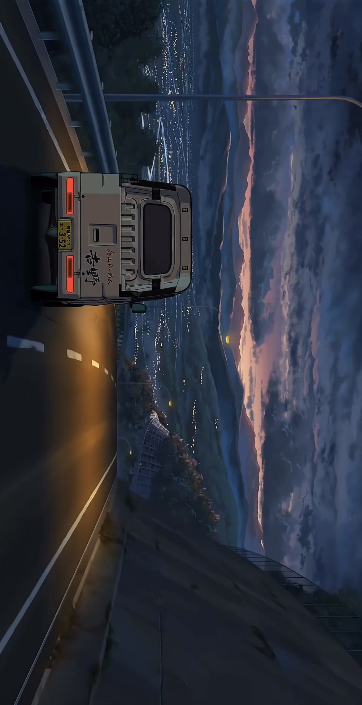 Night Drive by the Ocean Glow Download Wallpapers