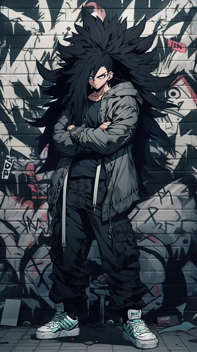 Stylish Black Anime Character Design Download Wallpapers