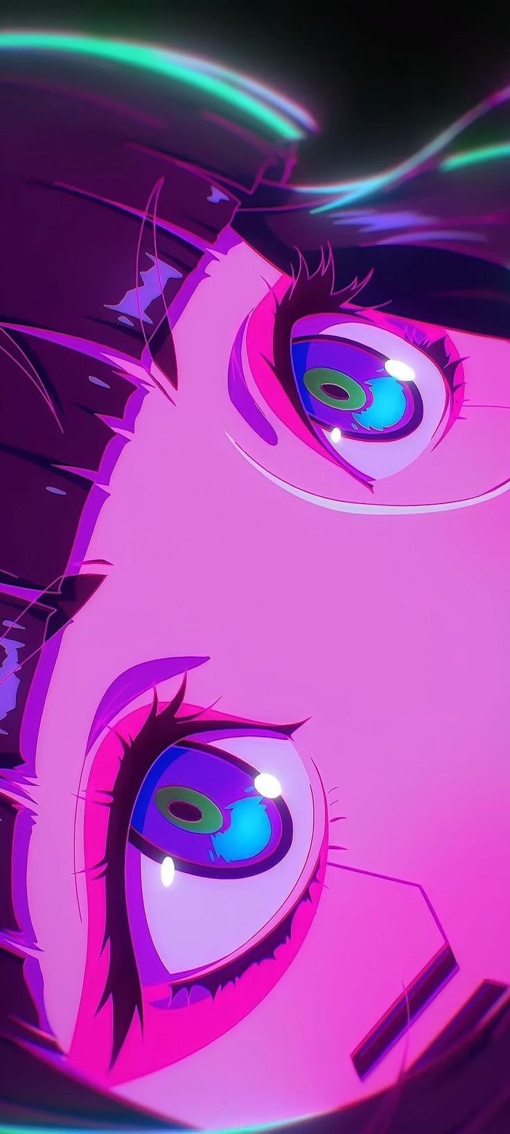 Blue Eyes Pink Hair Anime Art Download Wallpapers