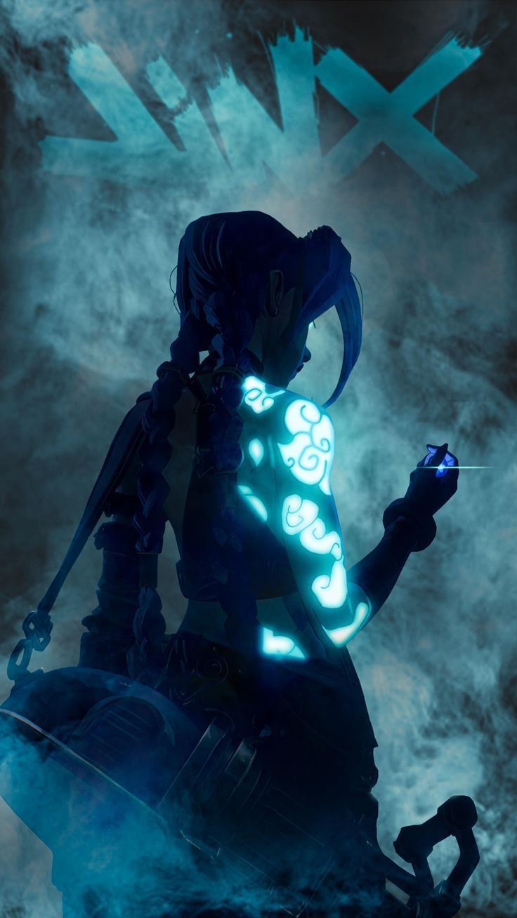 Arcane Jinx Vibrant Anime Portrait Download Wallpapers