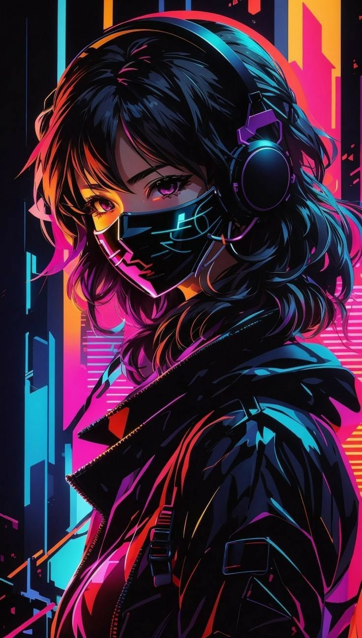 Neon Future Anime Cityscape Download Wallpapers