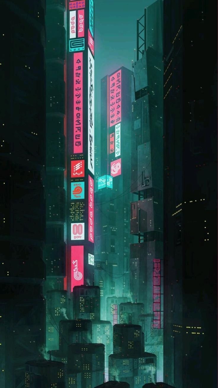 Neon Dreams: Cyberpunk Cityscape Download Wallpapers
