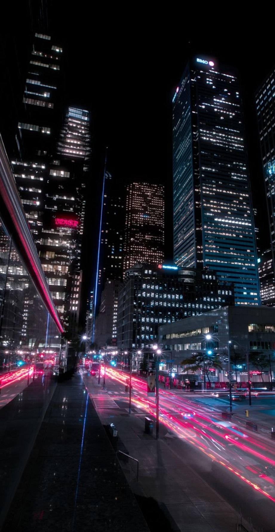 Neon Skyline Long Exposure Glow Download Wallpapers