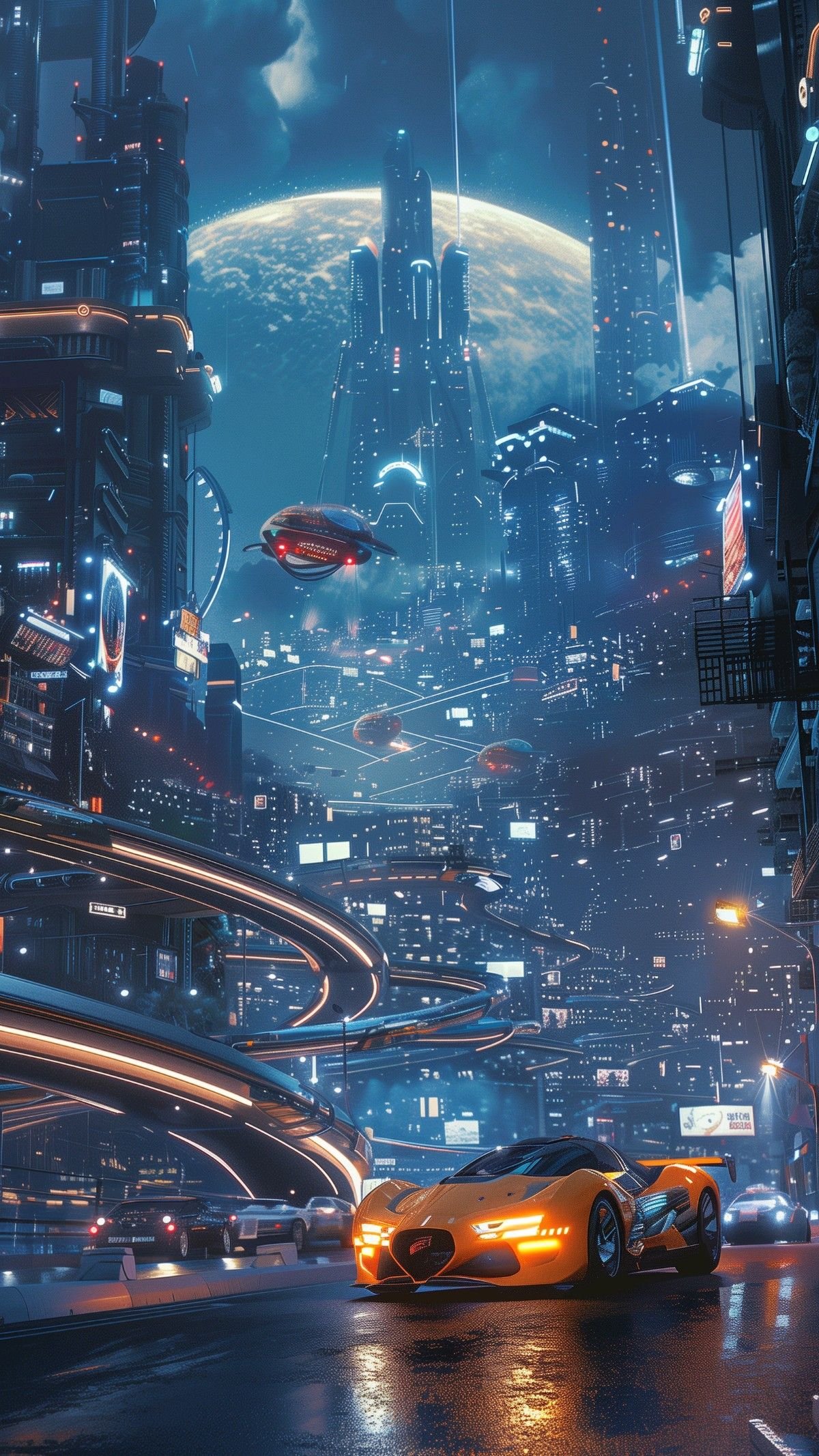 Neon Skyline Cyberpunk Glow Download Wallpapers