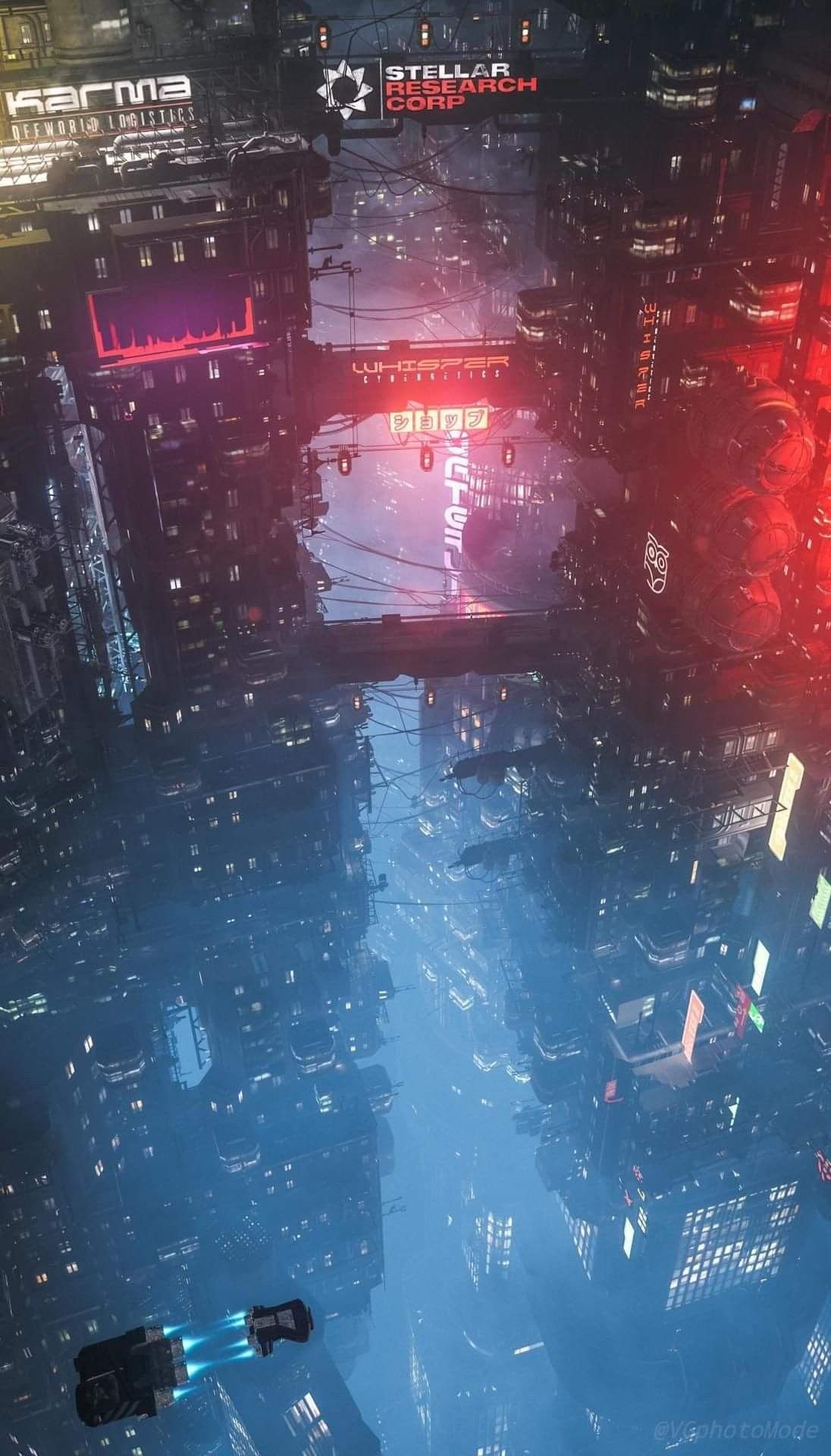 Neon Cityscape Cyberpunk Horizon Download Wallpapers