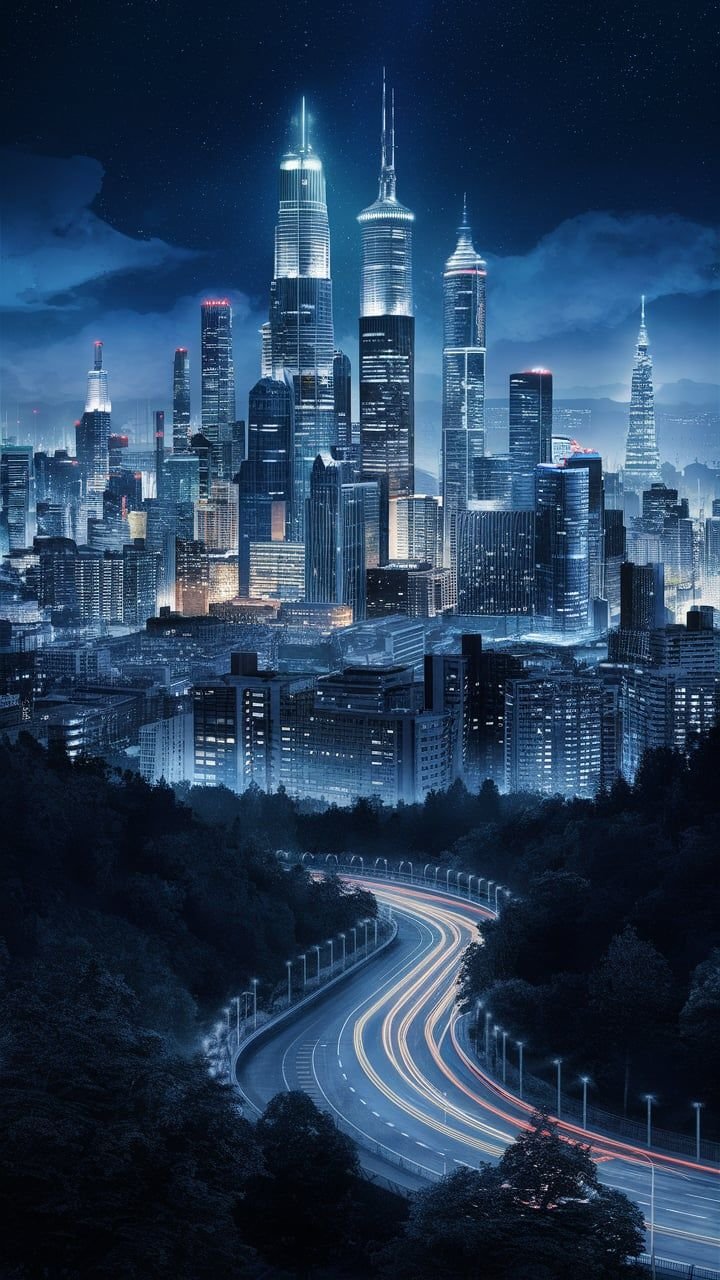 Neon Skyline Glow Download Wallpapers