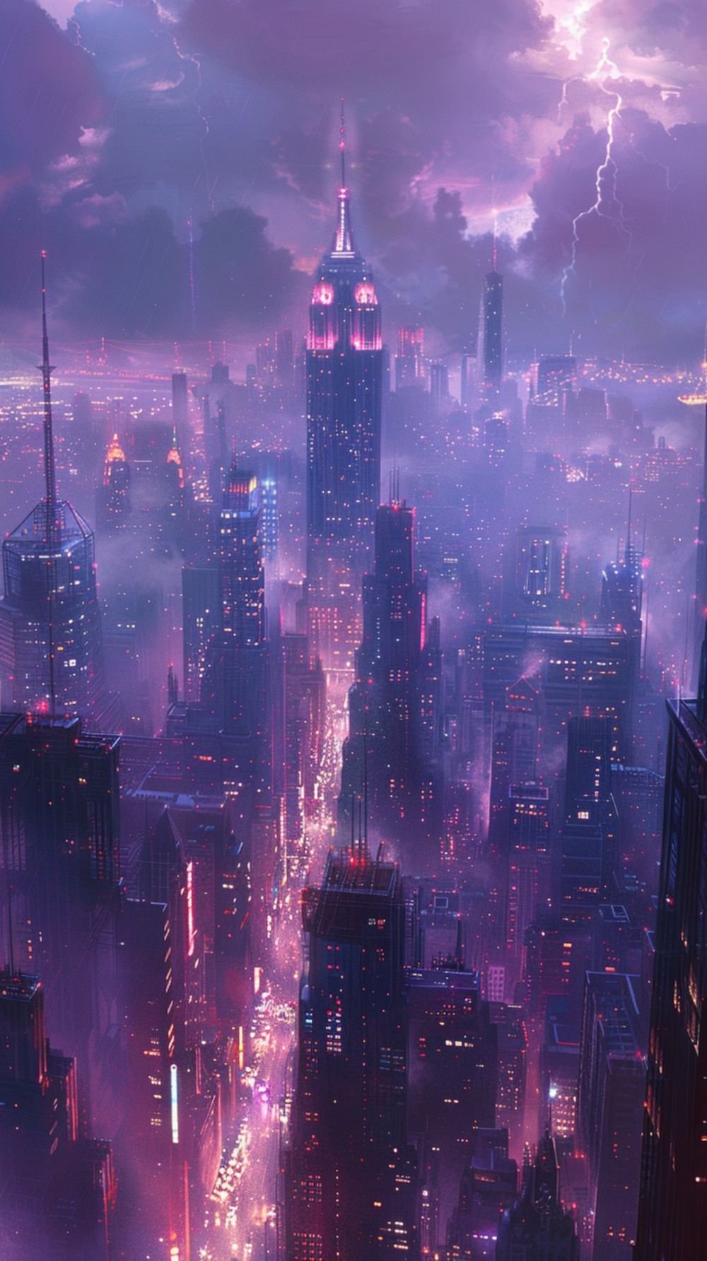 Neon Cityscape Cyberpunk Glow Download Wallpapers