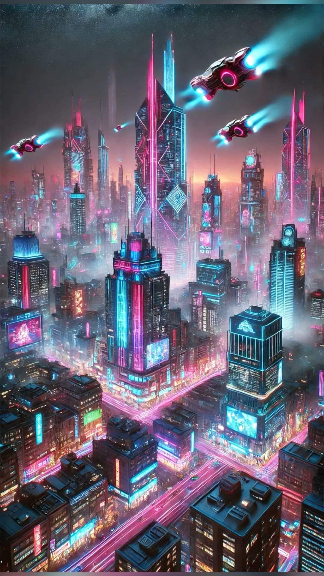 Neon City Cyberpunk Glow Download Wallpapers