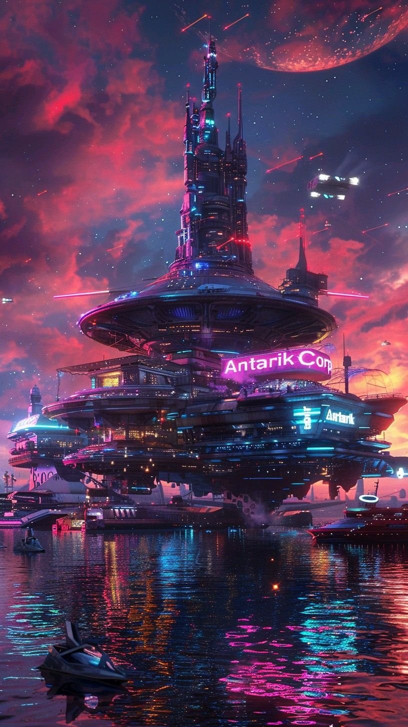 Neon Cityscape Cyberpunk Glow Download Wallpapers