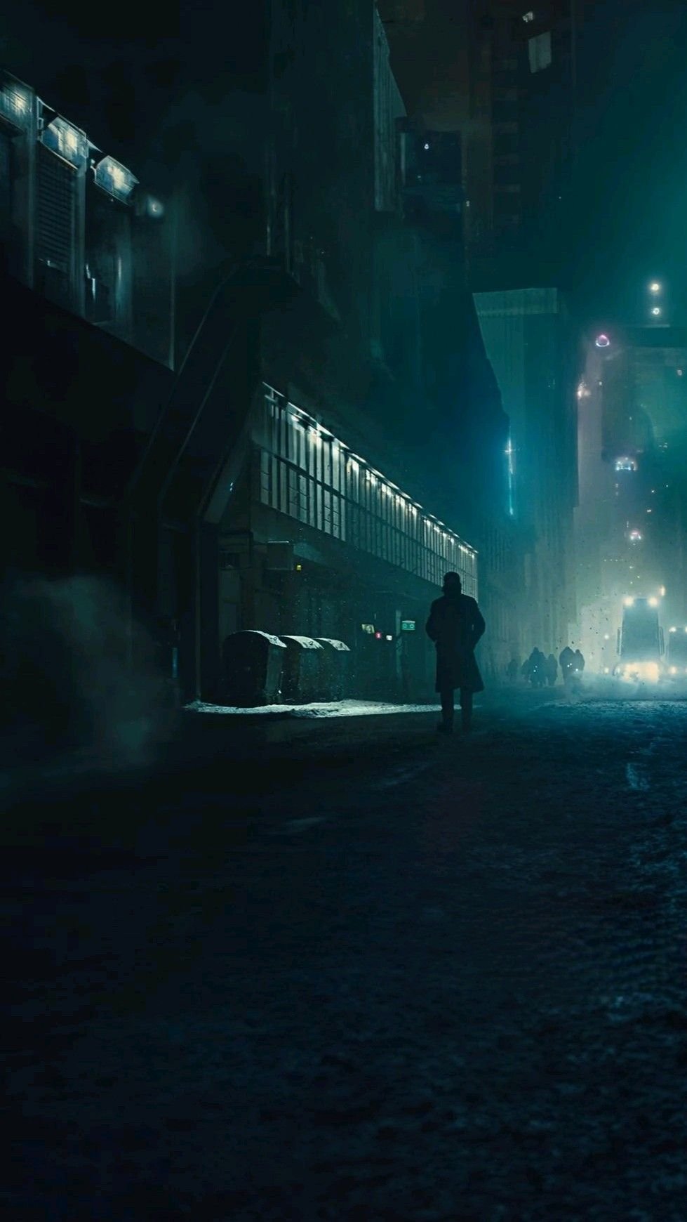 Neon Rain in Futuristic Cityscape Download Wallpapers