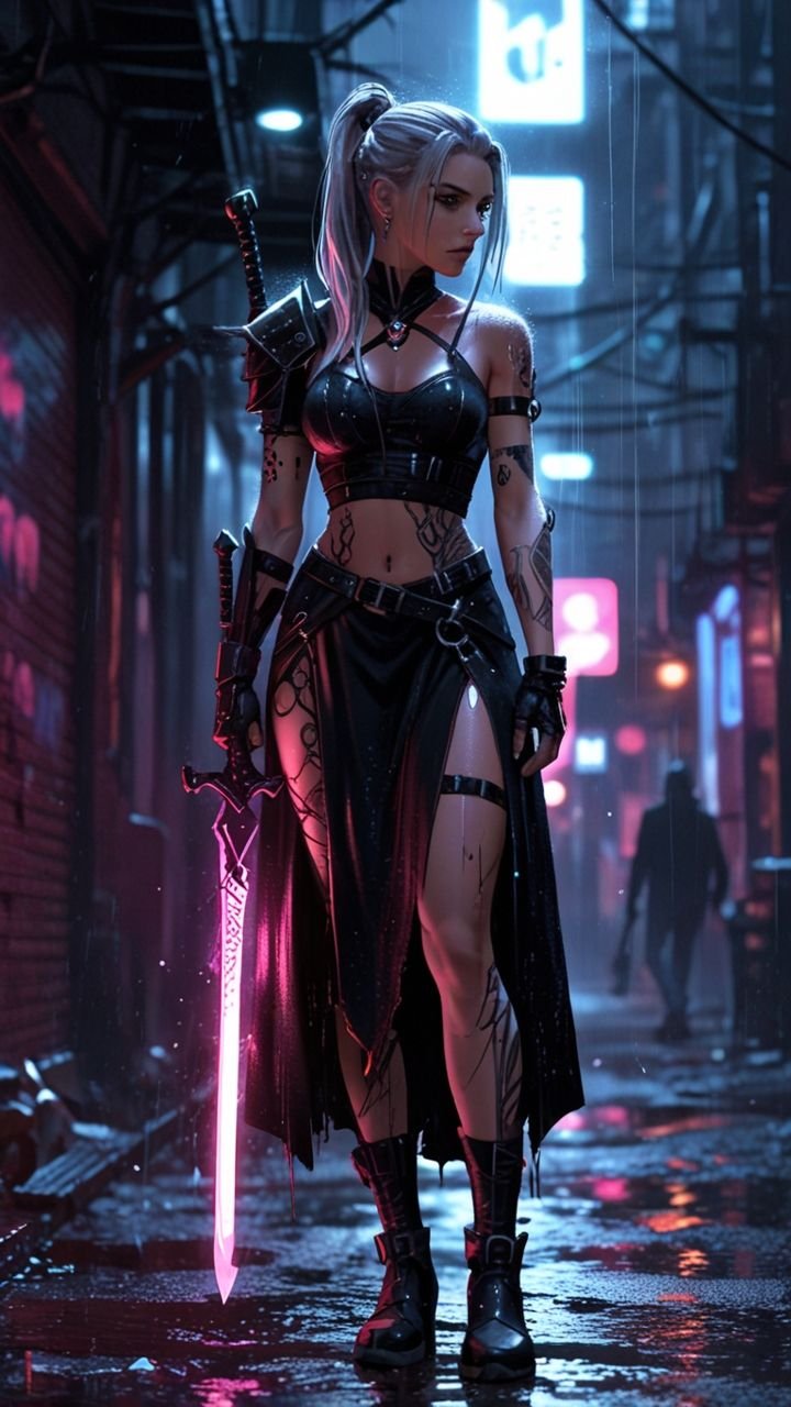 Neon Warrior Glow Download Wallpapers