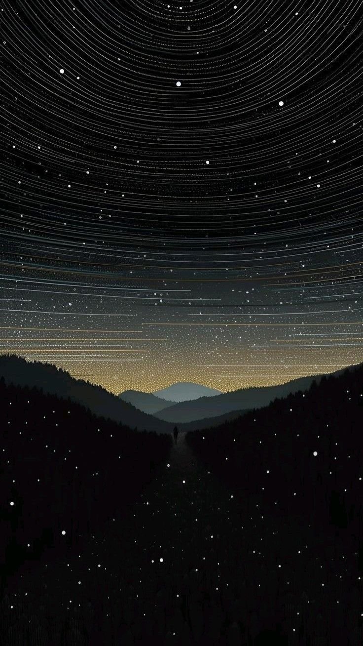 Starry Night Over Mountains Download Wallpapers