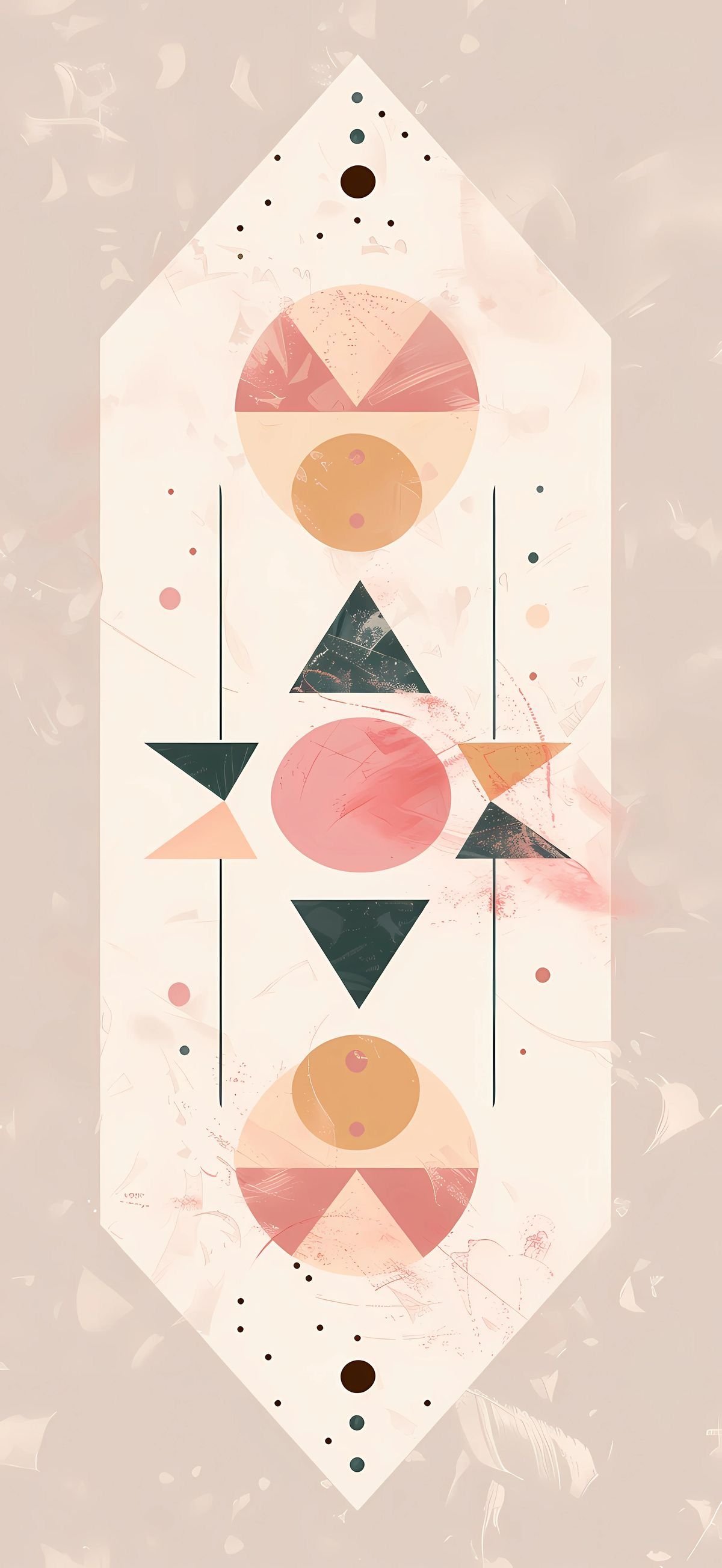 Minimalist Floral Geometric Mobile Background Download Wallpapers