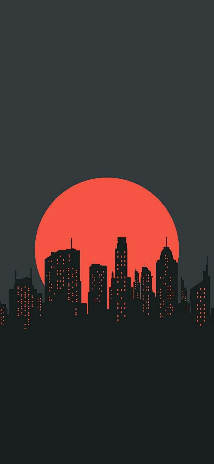 Sunset Over Urban Skyline Download Wallpapers