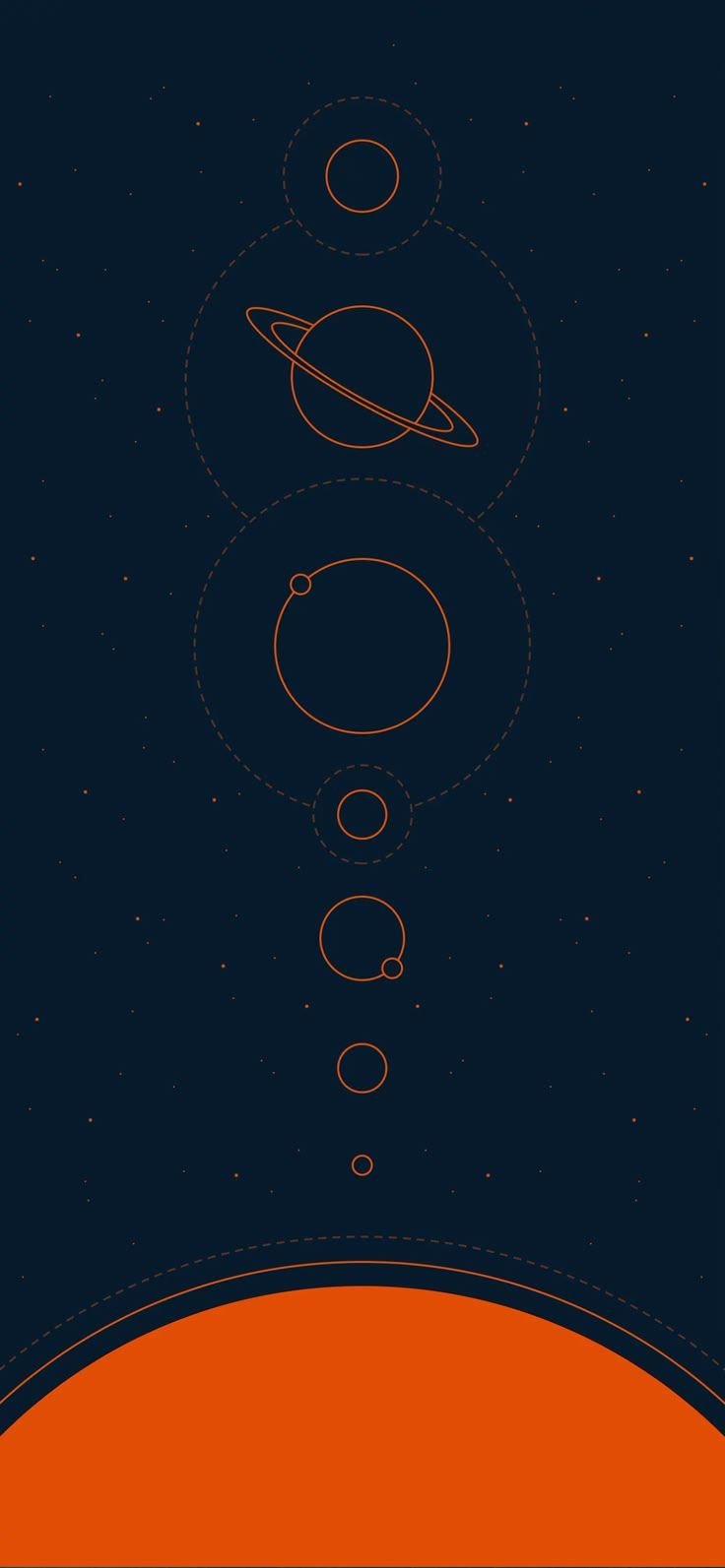 Minimal Orange Blue Circles Design Download Wallpapers