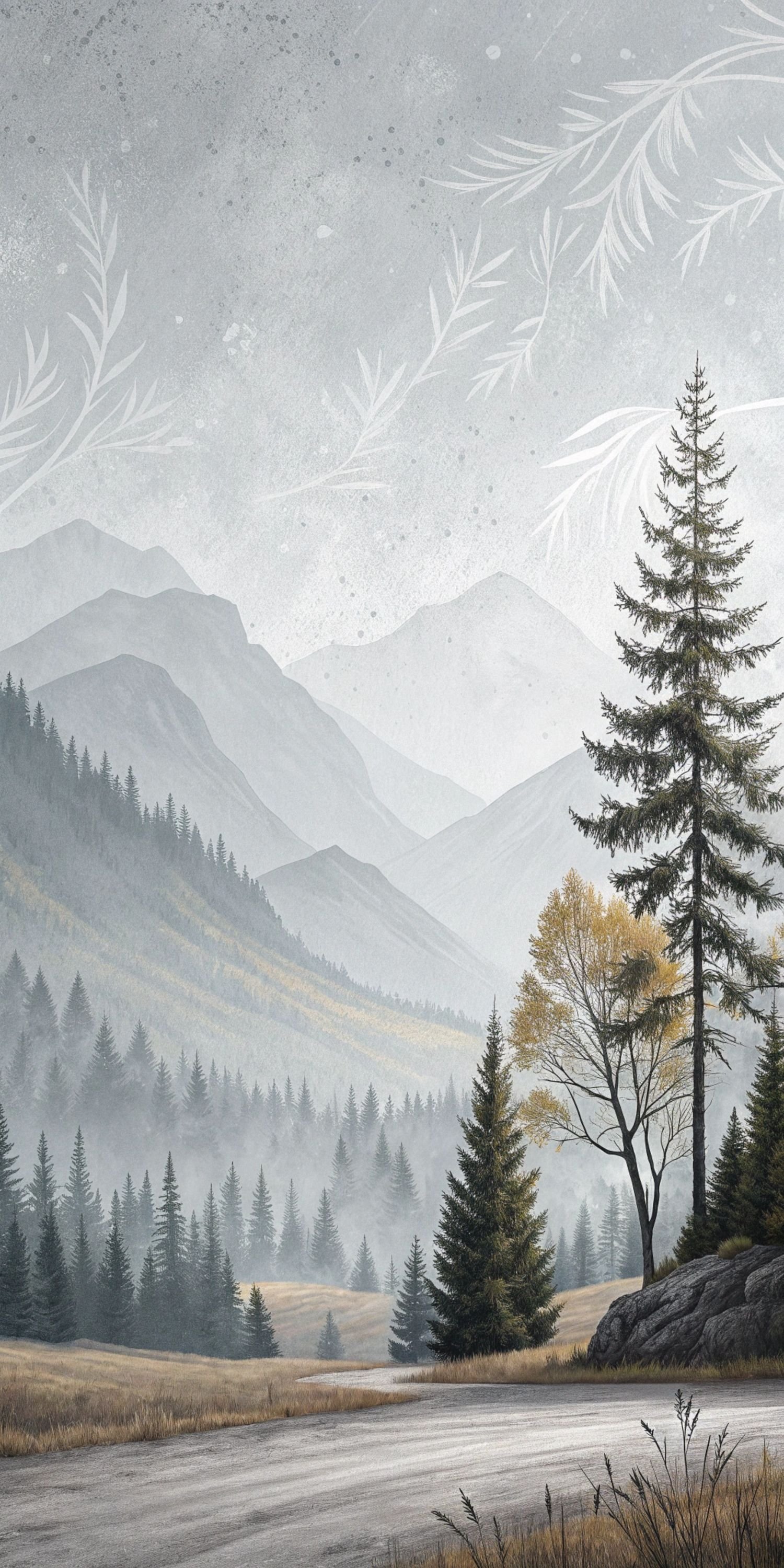 Serene Mountain Forest Landscape Download Wallpapers