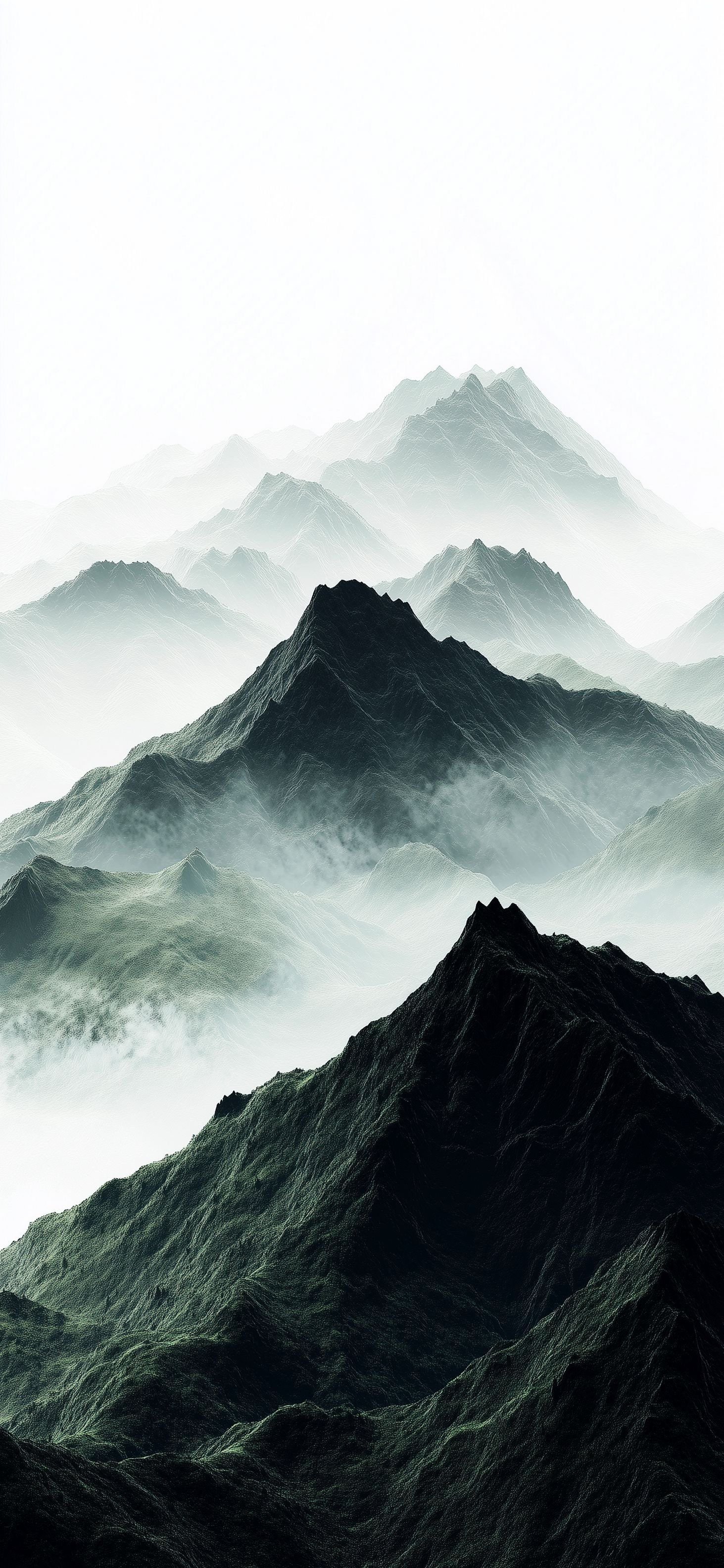 Misty Mountain Minimalist Design Download Wallpapers
