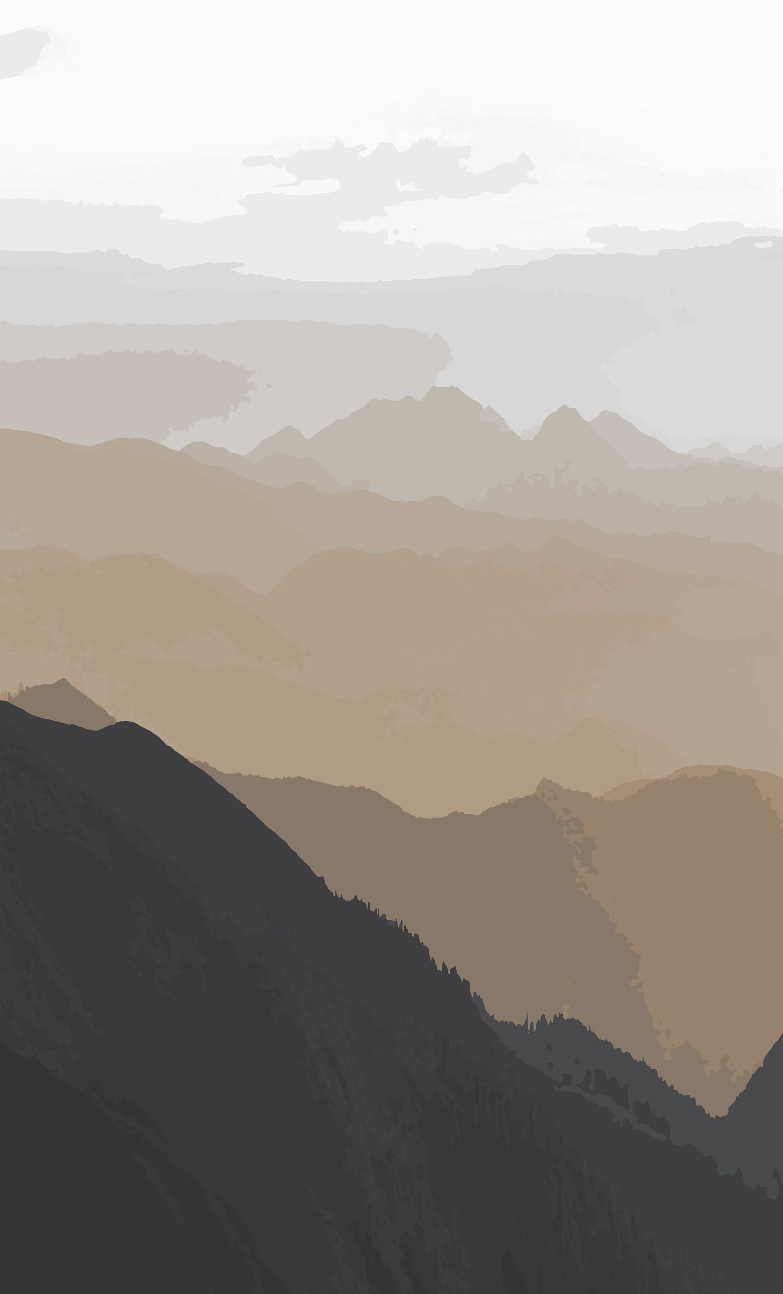 Minimalist Tan Mountain Landscape Download Wallpapers