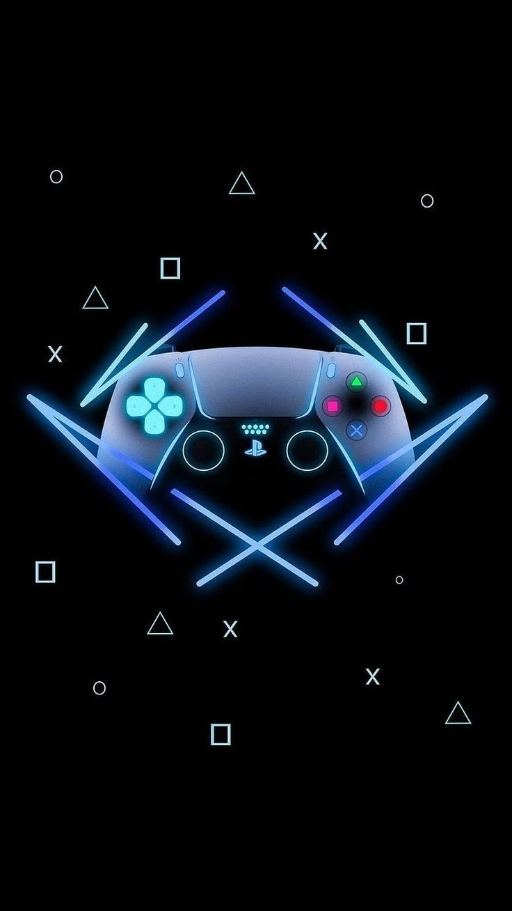 Glowing Gamepad in Darkness Download Wallpapers