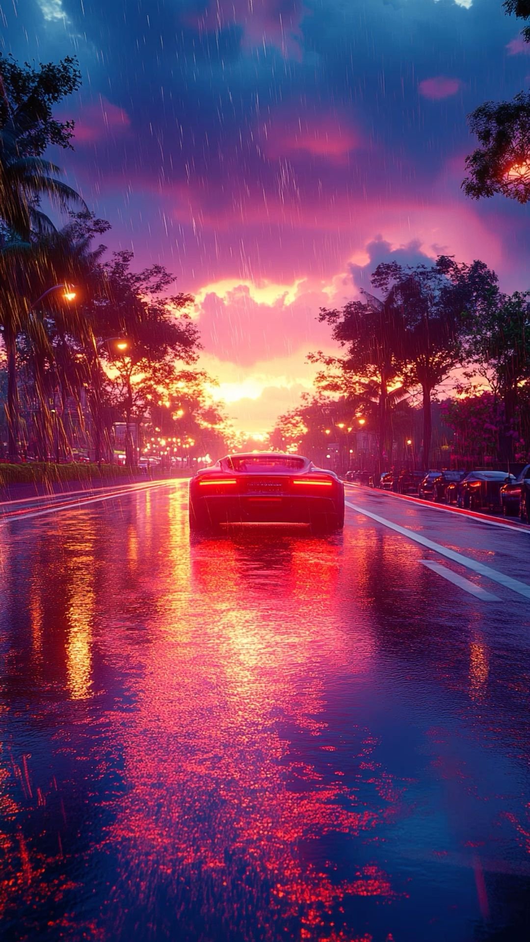 Urban Night Drive Aesthetic Download Wallpapers