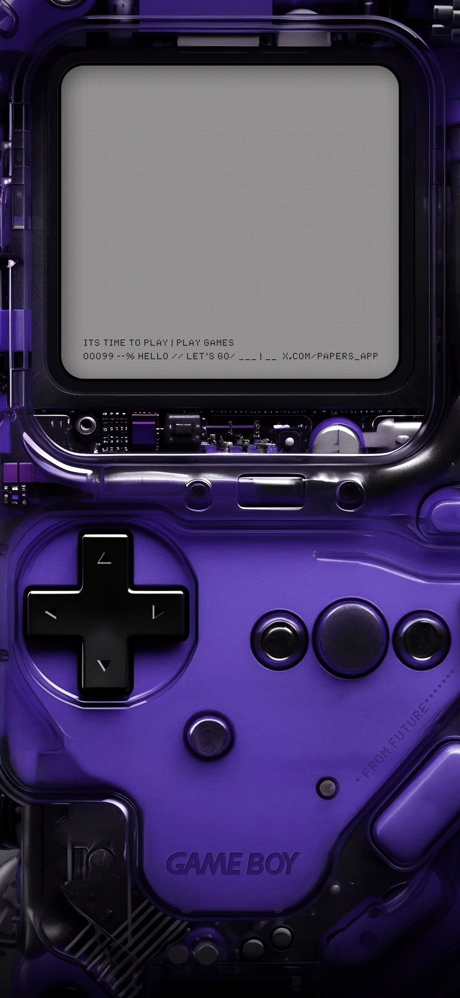 Purple Game Boy Retro Design Download Wallpapers
