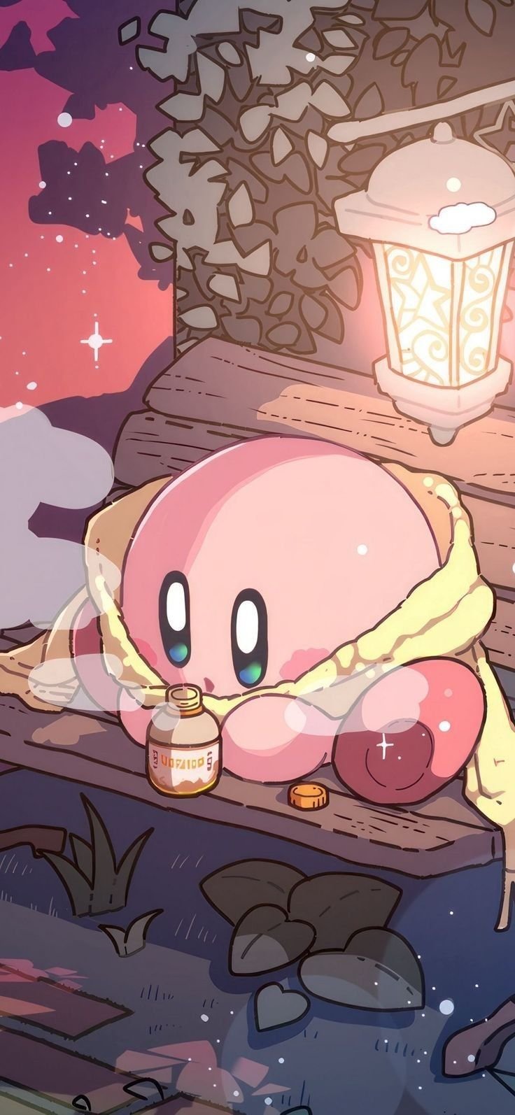 Cozy Lantern Glow with Cartoon Character Download Wallpapers