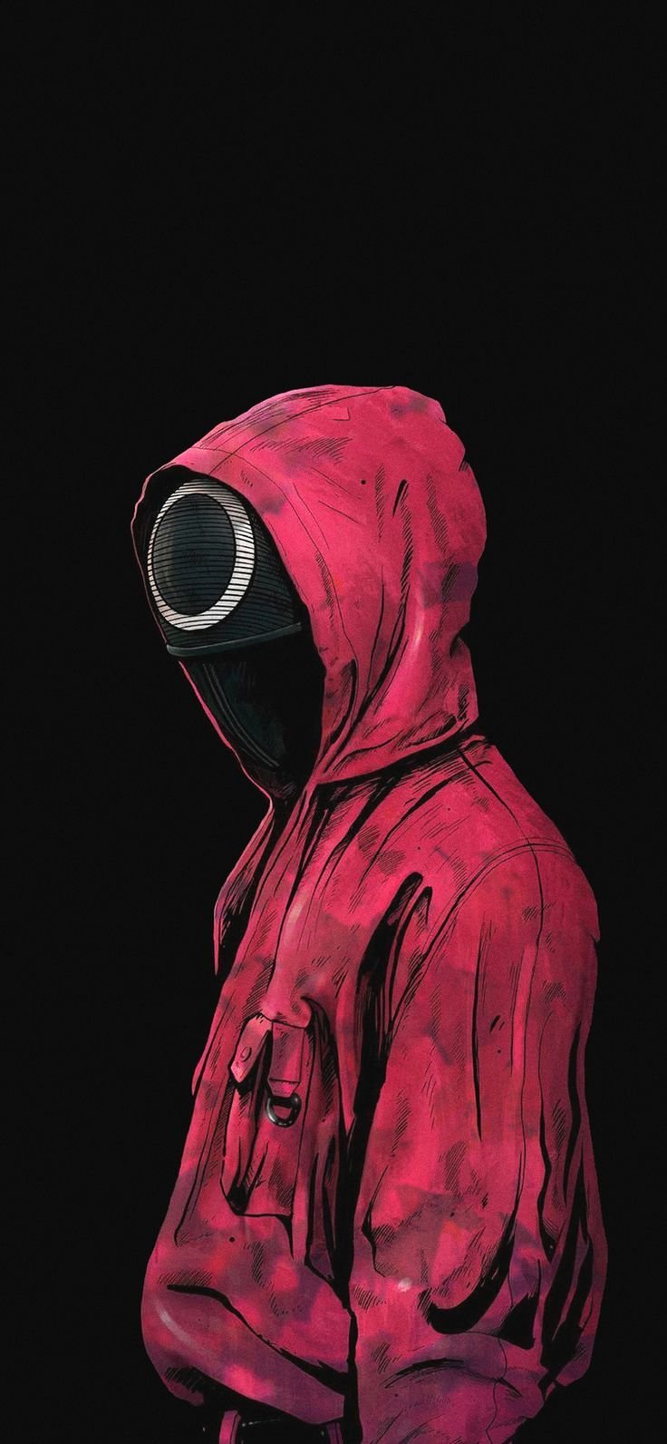 Cyberpunk Pink Hooded Gamer Download Wallpapers