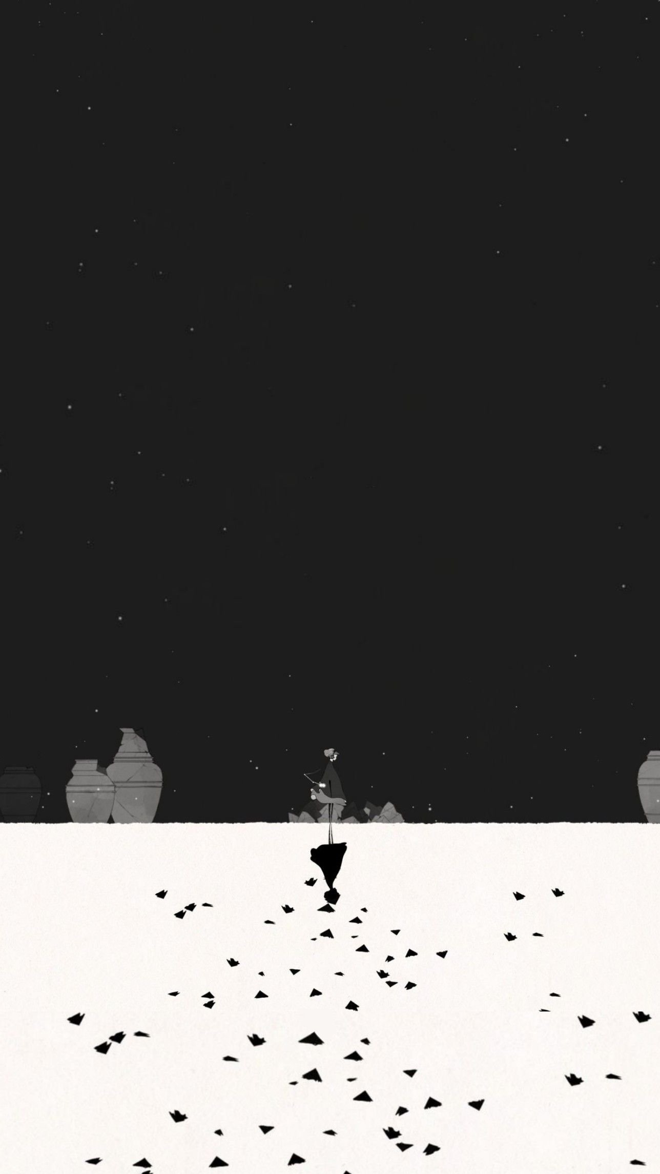 Frosted Steps with Soaring Birds Download Wallpapers