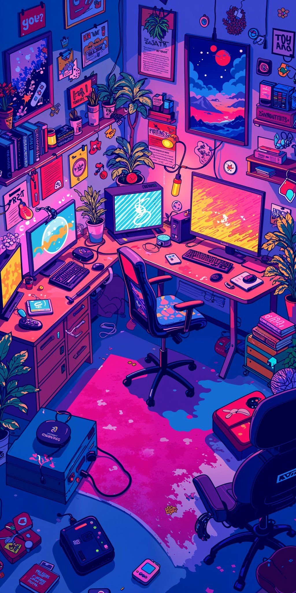 Neon Gaming Vibes Download Wallpapers