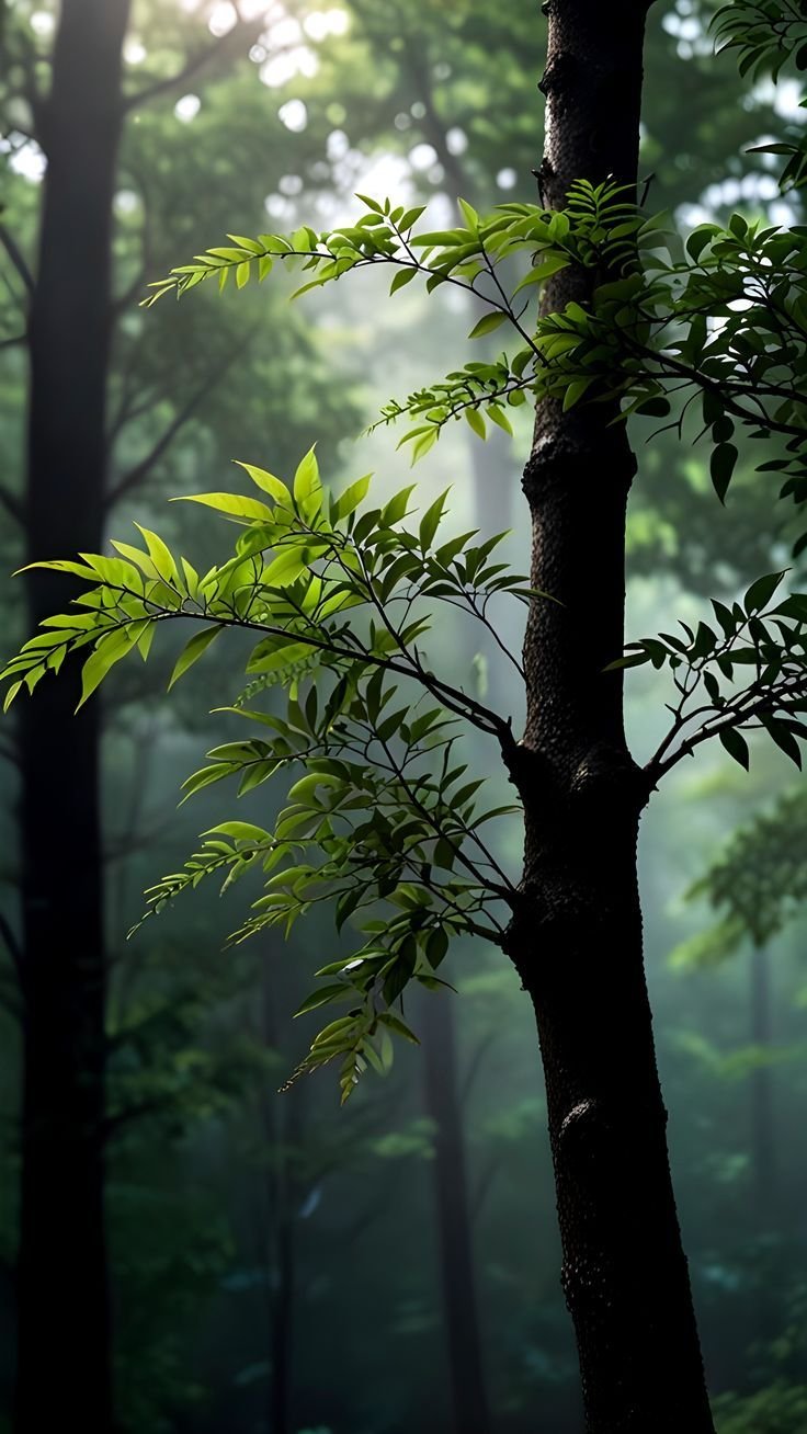 Golden Sunlight Through Forest Leaves Download Wallpapers