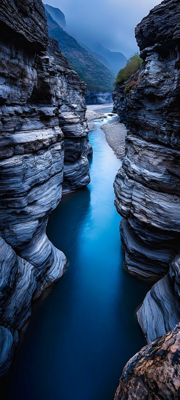 Mountain River at Dusk Download Wallpapers