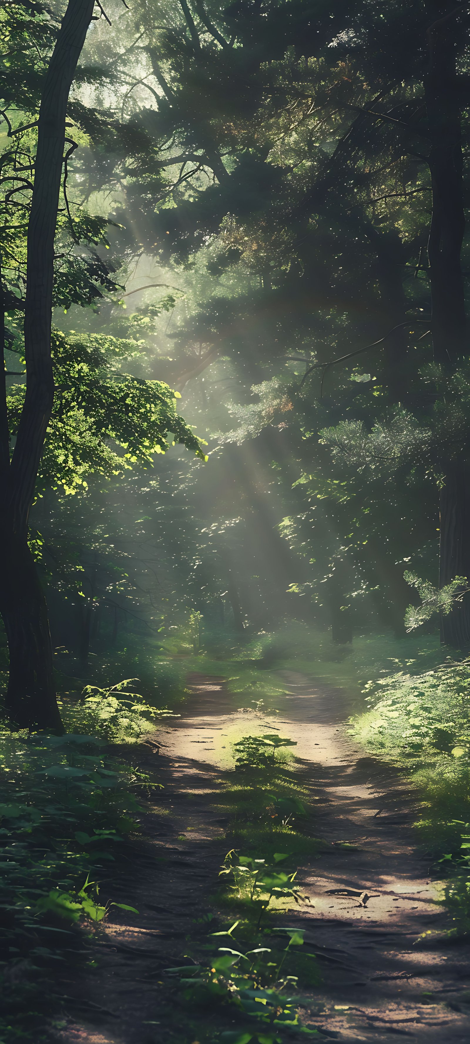 Sunlit Forest Path Download Wallpapers