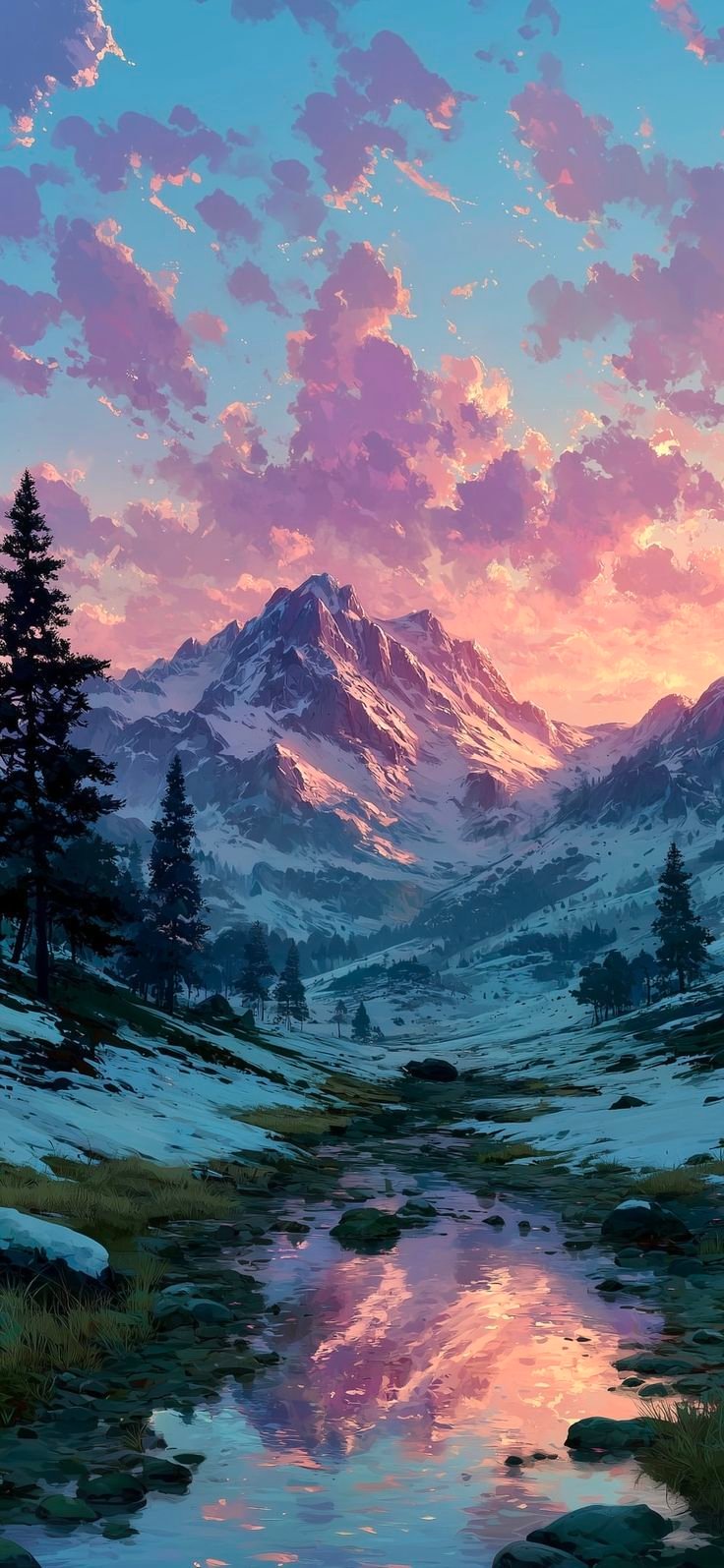 Serene Mountain Lake Reflection Download Wallpapers
