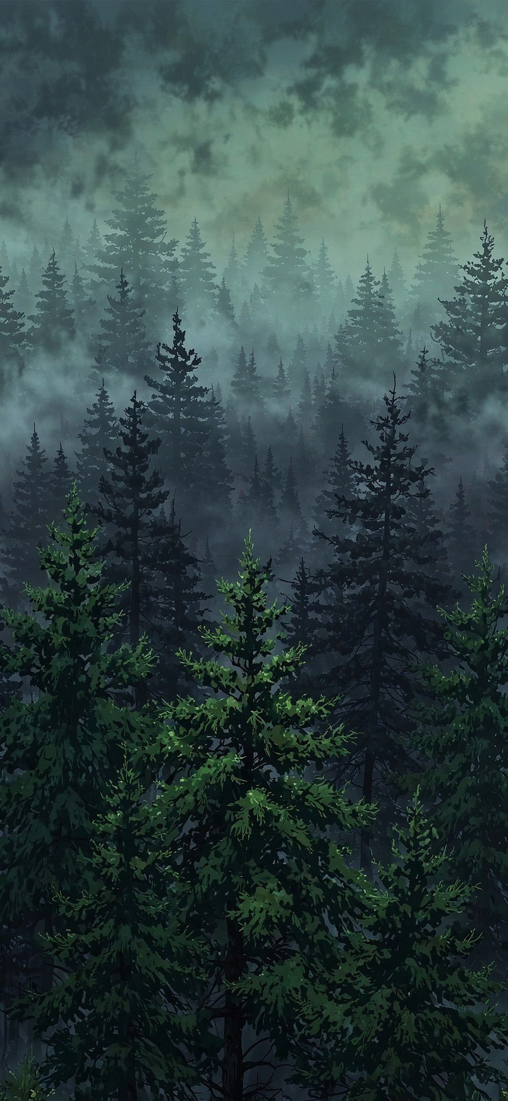 Serene Forest Pathway Glow Download Wallpapers